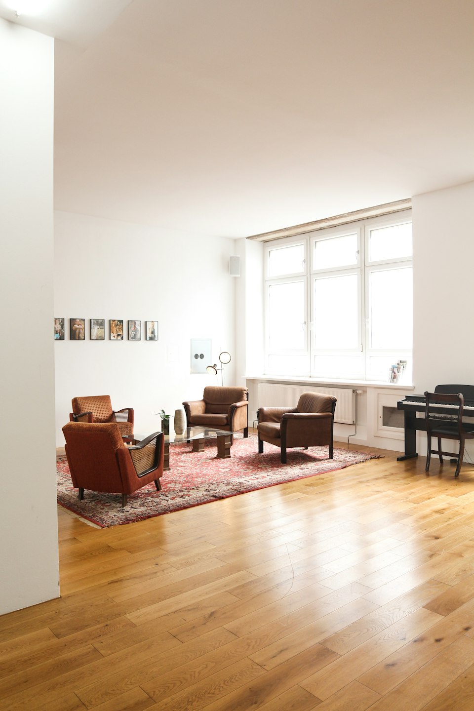 Interior with brown parquet floor